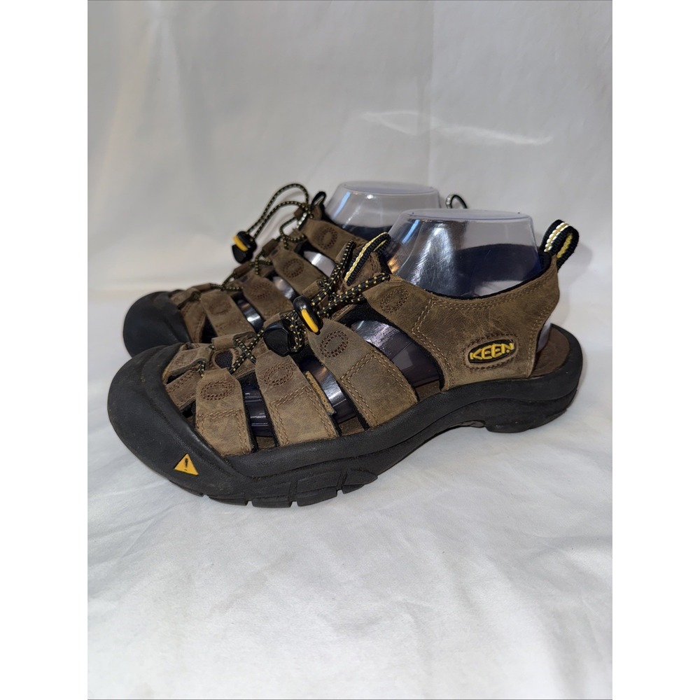Keen Newport Outdoor Hiking Sandals Mens Size 7 Bison Brown Leather Waterproof